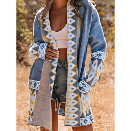 Theonie | Dames Vest | Met Aztekenprint