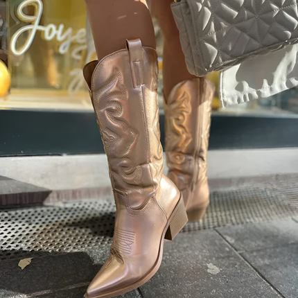 Britt | Dames Cowboylaarzen | Metallic en Trendy