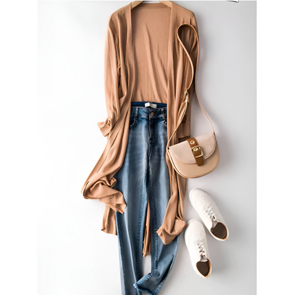 Odilia | Dames Cardigan | Lange Losvallende Pasvorm