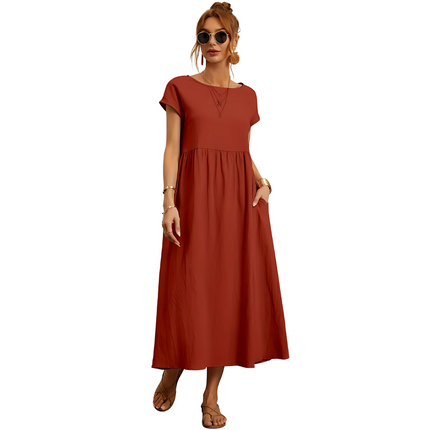 Maelis | Dames Jurk | Relaxte Pasvorm met Ronde Hals