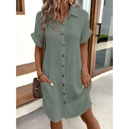 Linde | Dames Hemdjurk | Getailleerd Model & Ademend Design