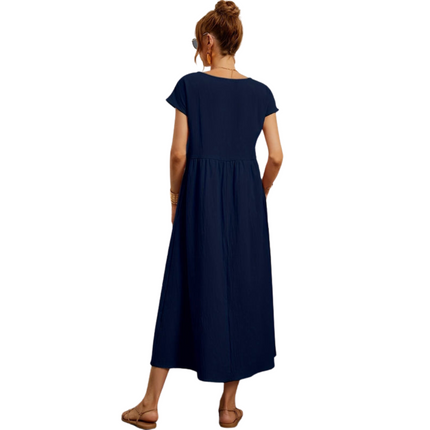 Maelis | Dames Jurk | Relaxte Pasvorm met Ronde Hals