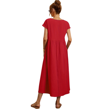 Maelis | Dames Jurk | Relaxte Pasvorm met Ronde Hals