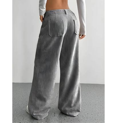 Josiane | Dames Corduroy Broek | Wijde Pijpen & Grote Zakken