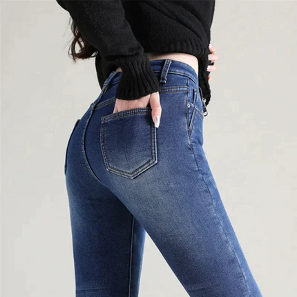 Renate | Dames Jeans | Dehnbare Thermo Skinny met Fleece
