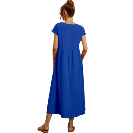 Maelis | Dames Jurk | Relaxte Pasvorm met Ronde Hals