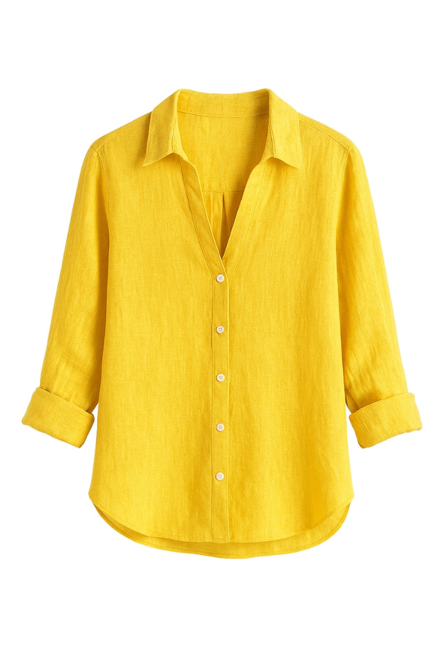 Fabienne | Dames Blouse | Loose Fit Knopen