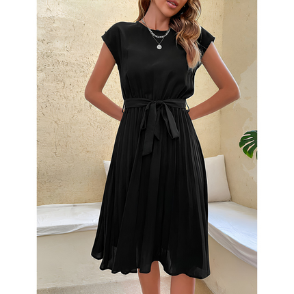 Philou | Dames Zomerjurk | Plissé Mini Met Korte Mouwen