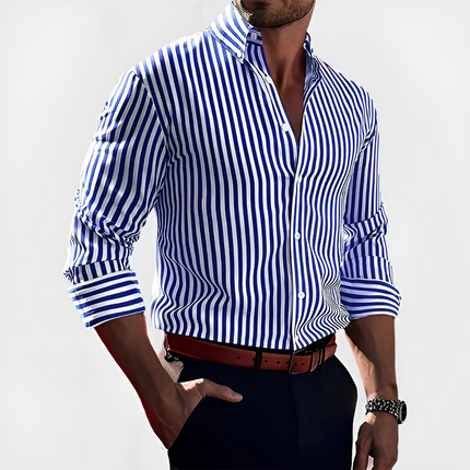 Cedric | Heren Overhemd | Gestreept Design & Ademend