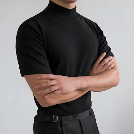 Hylke | Heren T-shirt | Hoge Kraag en Slim Fit
