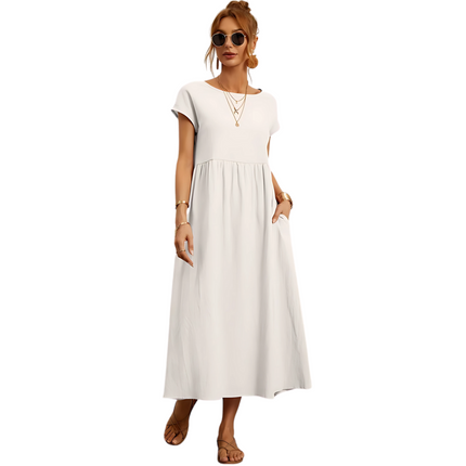 Maelis | Dames Jurk | Relaxte Pasvorm met Ronde Hals