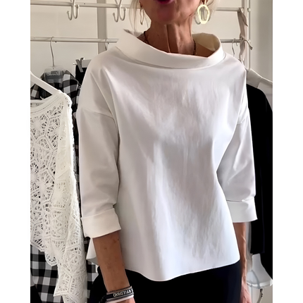 Belinda | Dames Blouse | Boothals met Driekwartmouwen