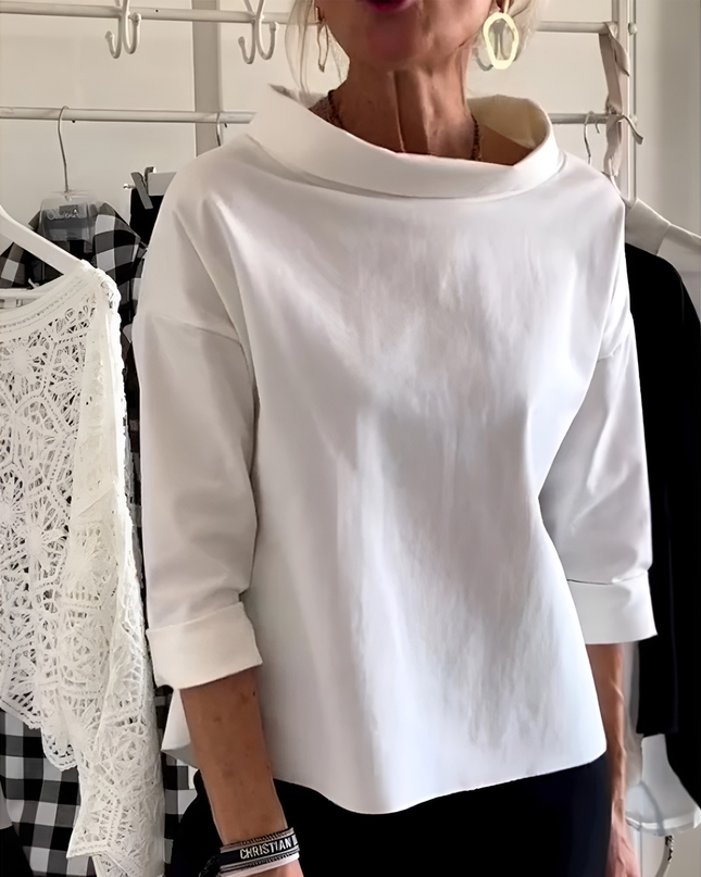 Belinda | Dames Blouse | Boothals met Driekwartmouwen