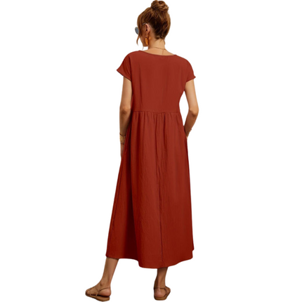 Maelis | Dames Jurk | Relaxte Pasvorm met Ronde Hals