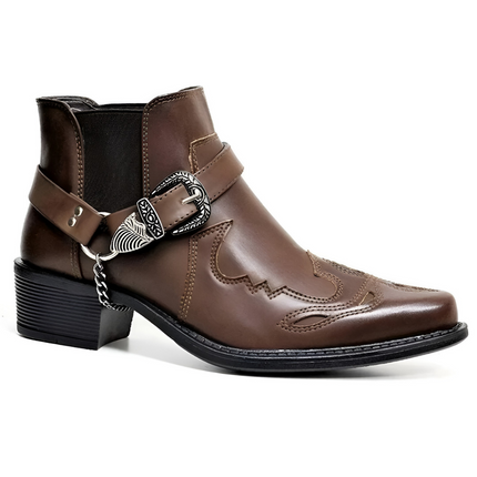 Oane | Heren Motorlaarzen | Cowboystijl met Kettensluiting