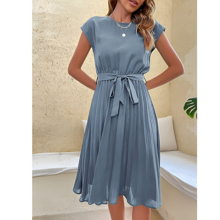 Philou | Dames Zomerjurk | Plissé Mini Met Korte Mouwen