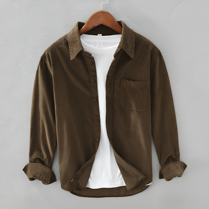 Pascal | Heren Corduroy Overhemd | Retro Stijl met Klassieke Pasvorm