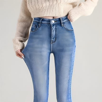 Renate | Dames Jeans | Dehnbare Thermo Skinny met Fleece