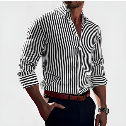 Cedric | Heren Overhemd | Gestreept Design & Ademend