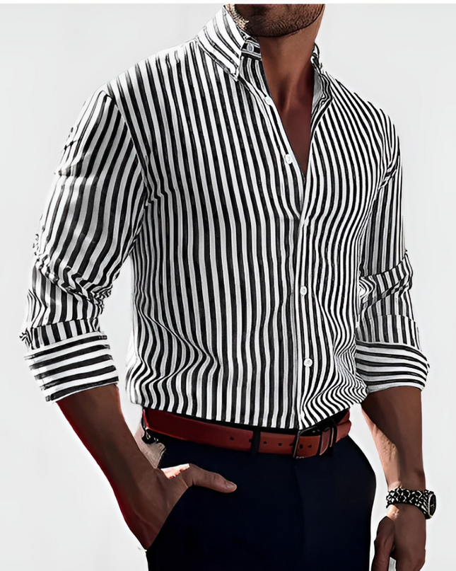 Cedric | Heren Overhemd | Gestreept Design & Ademend