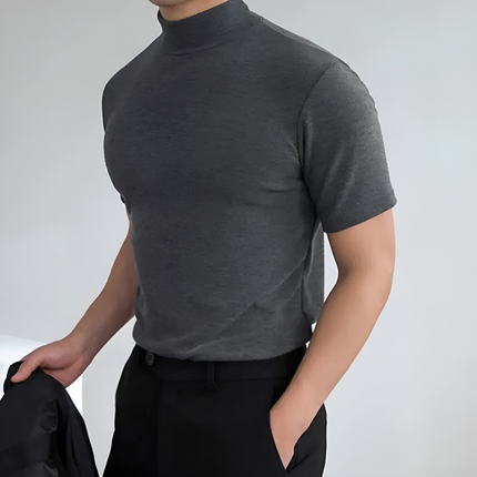 Hylke | Heren T-shirt | Hoge Kraag en Slim Fit