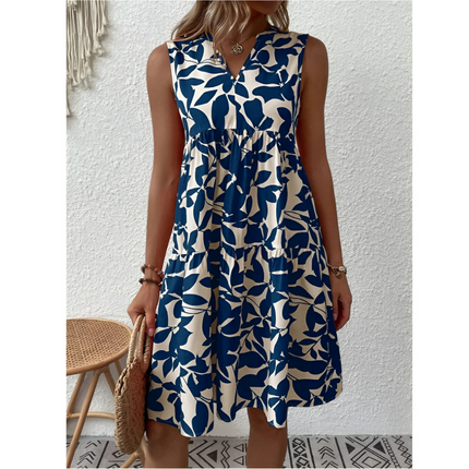 Brigitta | Dames Zomerjurk | Bloemenprint A-lijn