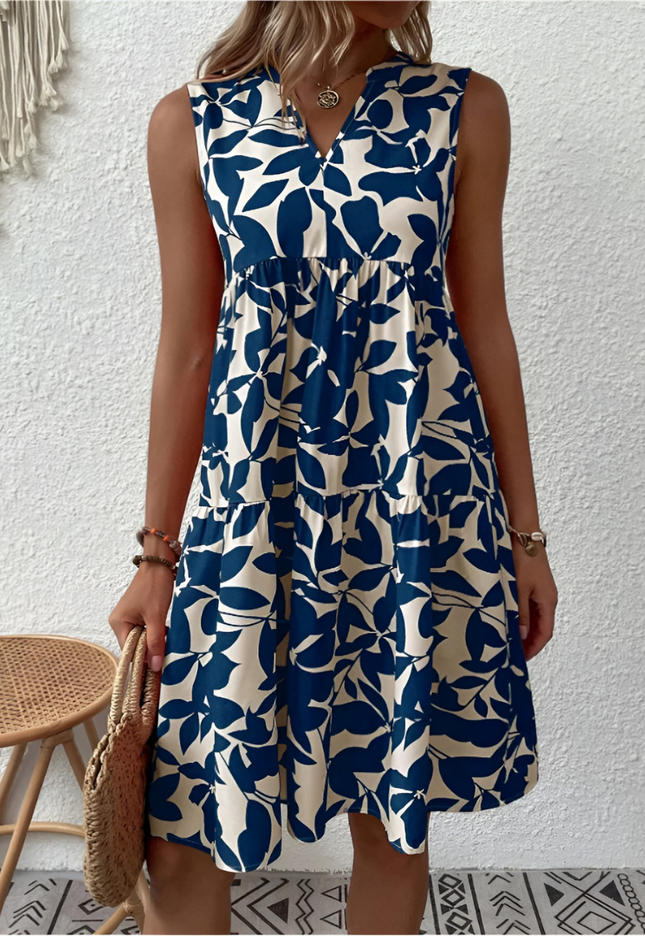 Brigitta | Dames Zomerjurk | Bloemenprint A-lijn