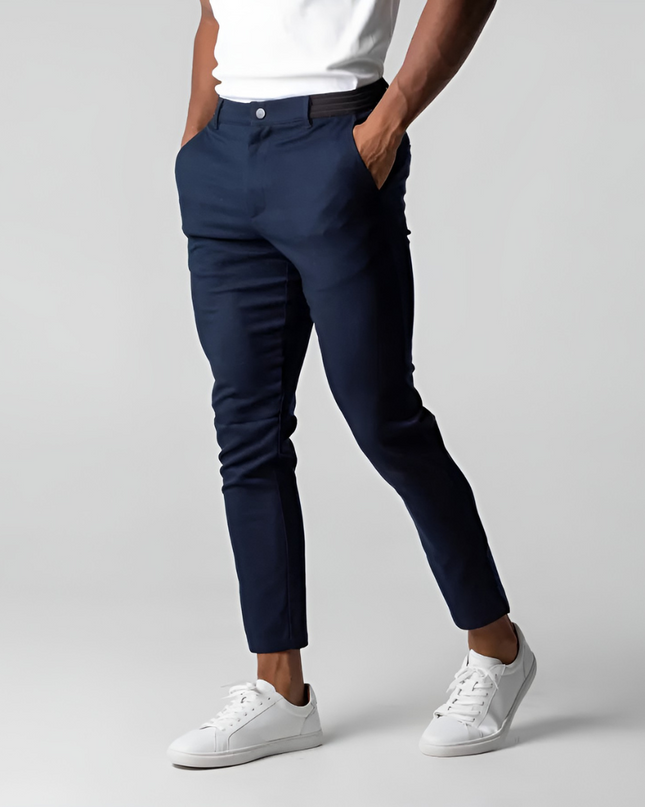Twan | Heren Chino Broek | Slim Fit met Elastische Tailleband