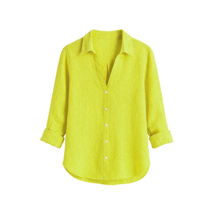 Fabienne | Dames Blouse | Loose Fit Knopen