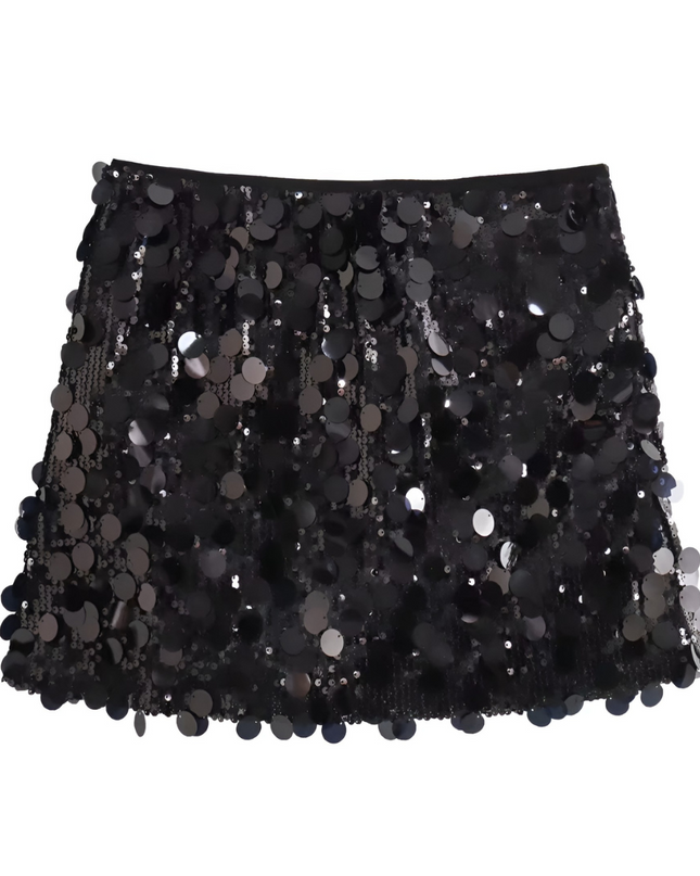 Priscilla | Dames Minirok | Hoge Taille met Pailletten