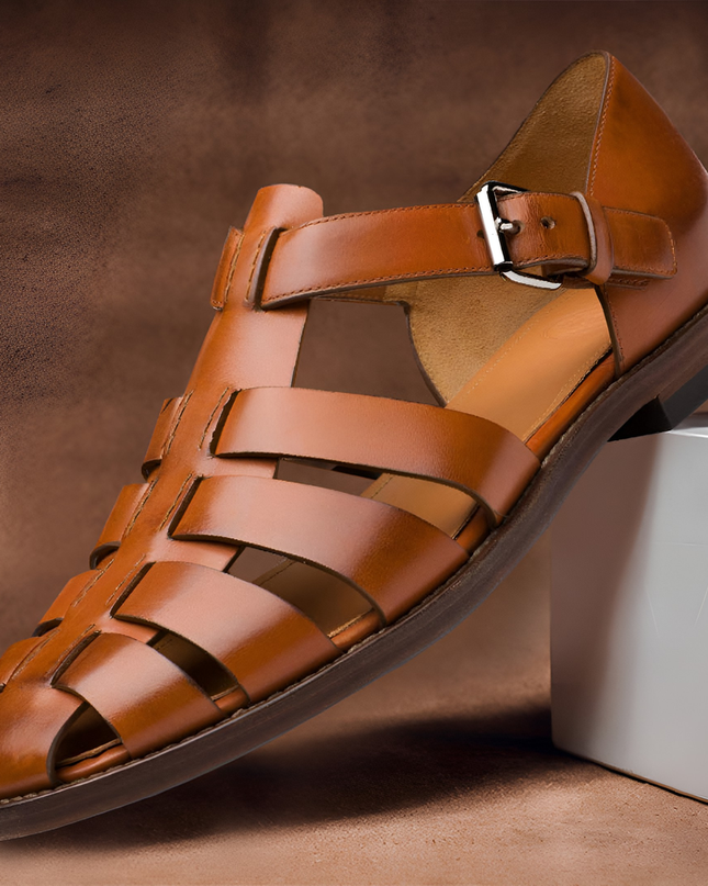 Gerrald | Heren Sandalen | Verstelbare Bandjes met Open Teen