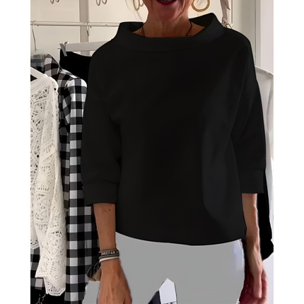 Belinda | Dames Blouse | Boothals met Driekwartmouwen