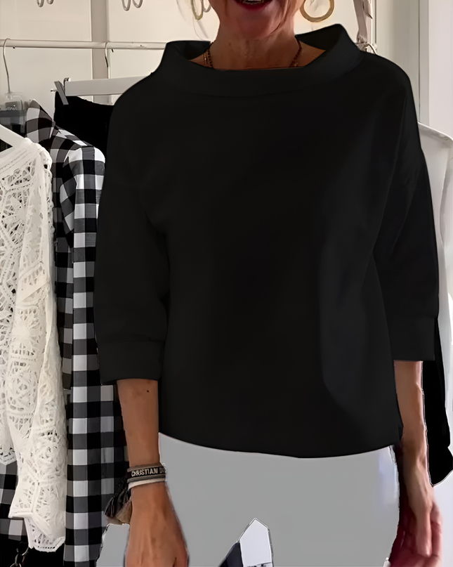 Belinda | Dames Blouse | Boothals met Driekwartmouwen