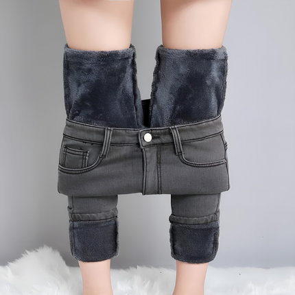 Renate | Dames Jeans | Dehnbare Thermo Skinny met Fleece