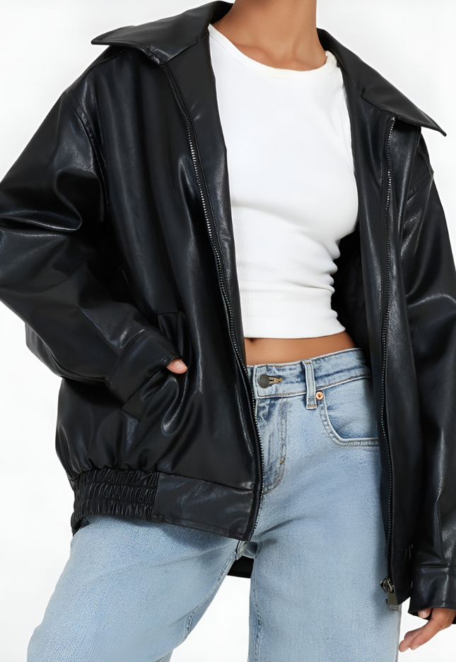 Noor | Dames Jas | Losse Pasvorm & Tijdloos Bikerdesign