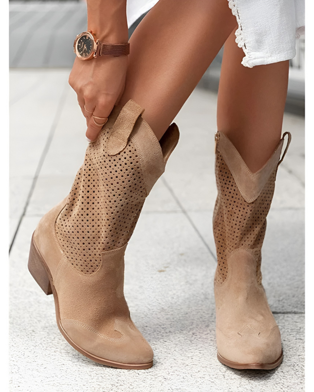 Ivy | Dames Cowboylaarzen | Ritsdetail & Ademend Comfort