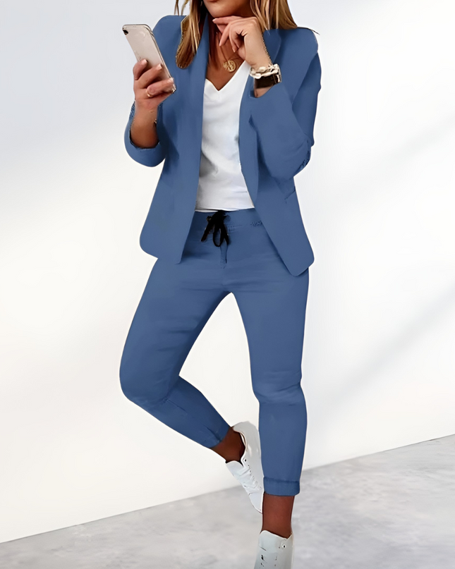 Xandra | Dames Blazer Set | Getailleerd met Pantalon
