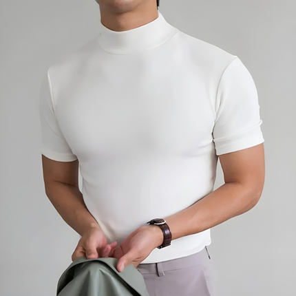 Hylke | Heren T-shirt | Hoge Kraag en Slim Fit