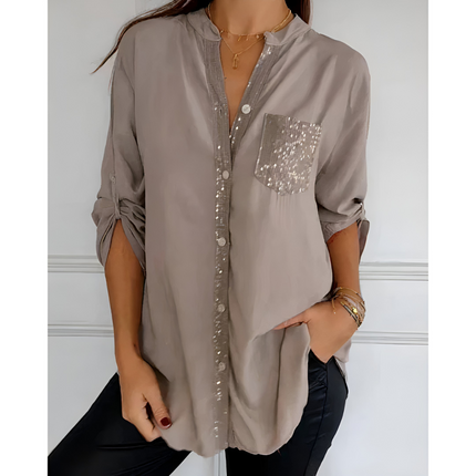 Eveline | Dames Top | Losse Pasvorm met Pailletten