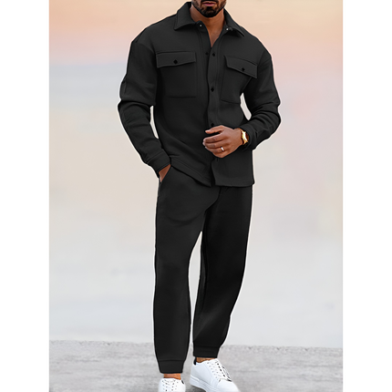 Pieterjan | Heren Trainingspak | Tweedelig met Knoopshirt en Elastische Broek