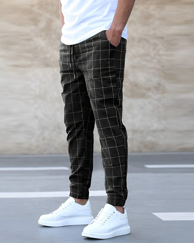 Tobias | Heren Joggingbroek | Karo Patroon en Comfortabele Pasvorm