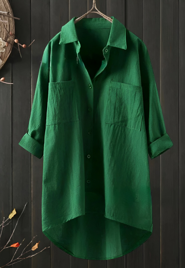 Celeste | Dames Blouse | Lange Mouwen Knoopsluiting