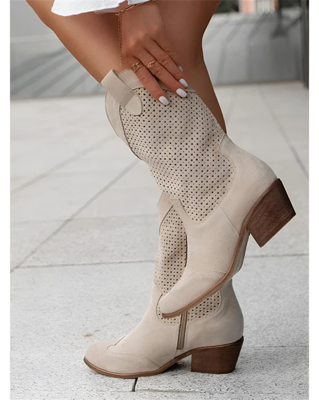 Ivy | Dames Cowboylaarzen | Ritsdetail & Ademend Comfort