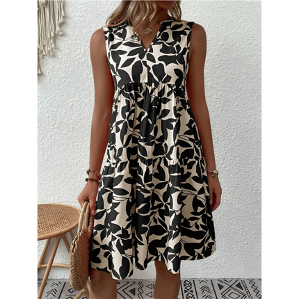 Brigitta | Dames Zomerjurk | Bloemenprint A-lijn