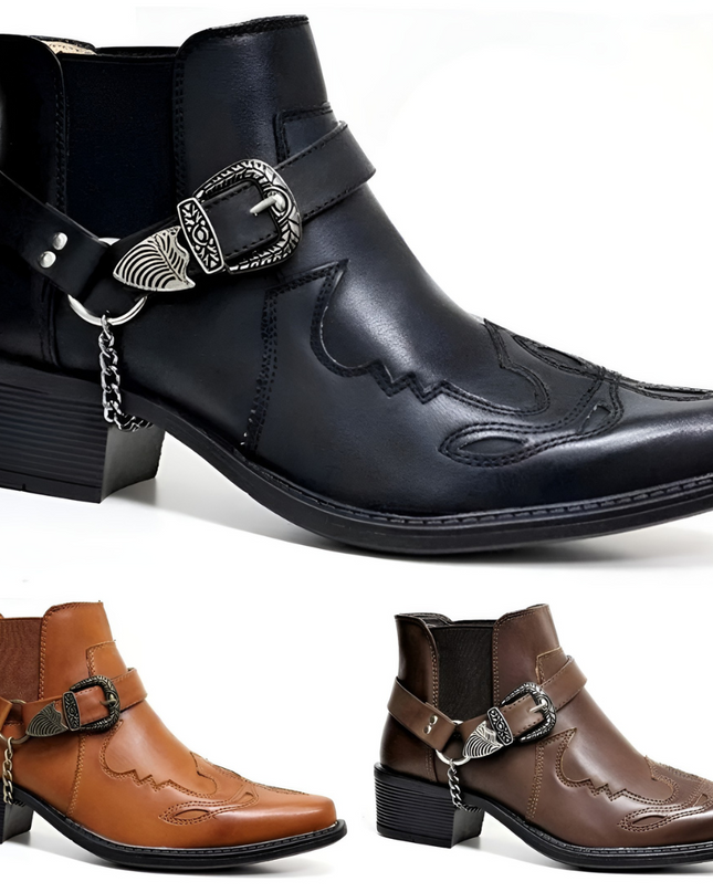 Oane | Heren Motorlaarzen | Cowboystijl met Kettensluiting