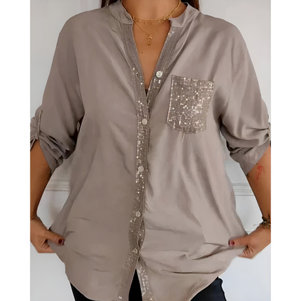 Eveline | Dames Top | Losse Pasvorm met Pailletten