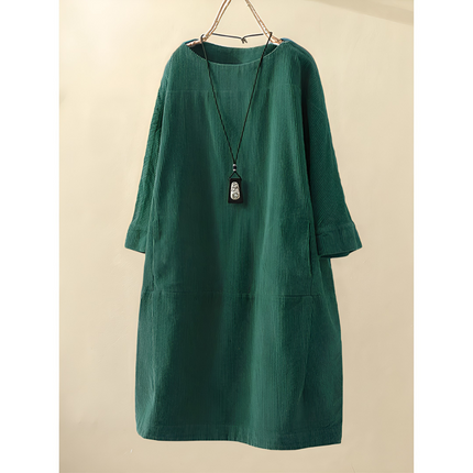 Karin | Dames Tuniekjurk | Vintage Cord Met Lange Mouwen