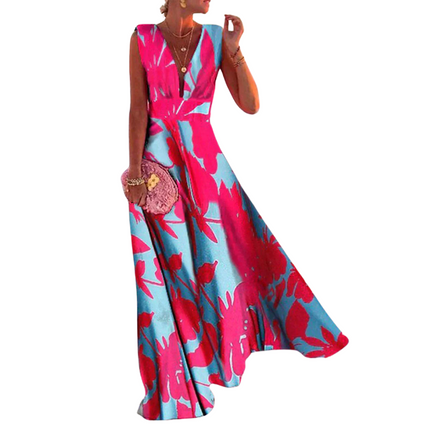 Myla | Dames Zomerjurk | Losvallend met Bloemenprint en Flatterende Halslijn