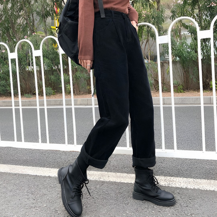 Babette | Dames Corduroy Broek | Hoge Taille & Rechte Pijpen