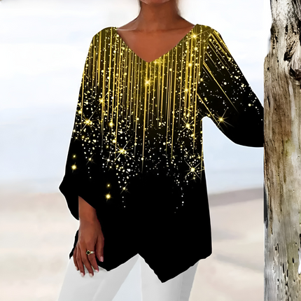 Aafke | Dames Top | Vintage V-Hals & Getailleerde Pasvorm